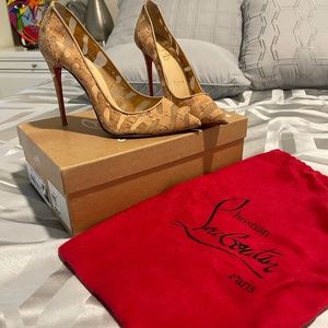 Christian Louboutin Pigalle Follies 100 Cork Heels